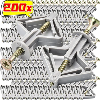 200/20x Gipskartondübel mit Befestigungsschrauben, selbstbohrende Expansionsschraube, Rohr