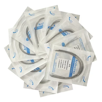 Paket Dental Kieferorthopädische Edelstahl Runde/Rechteckige Draht Eiförmige Form Zahnarzt Material (10 Stück)