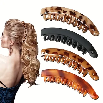 Matte Banane Haarspange Fischförmige Haarnadel Pferdeschwanz Stirnband Für Frauen Haarschmuck Haarklammern