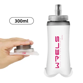 Weiche Wasserflasche mit großem Kaliber, zusammenklappbar, praktische Sportwasserflasche zum Radfahren