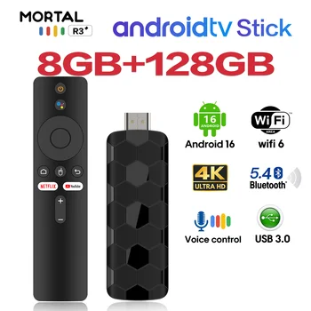 R3+ TV-Stick mit Dual-UI-Schnittstelle, Dual-WLAN 2,4G/5,8G, 4K Ultra HD, 8GB 128GB RK3518 Quad-Core