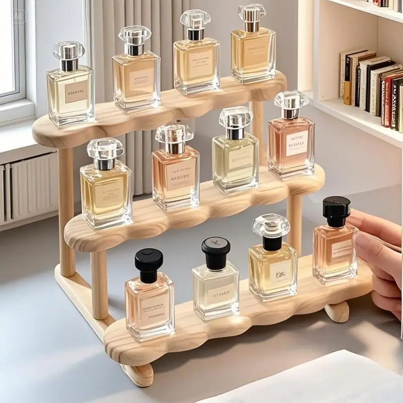 3-stufiger Display-Riser-Ständer, Holzregal für – Bild 6
