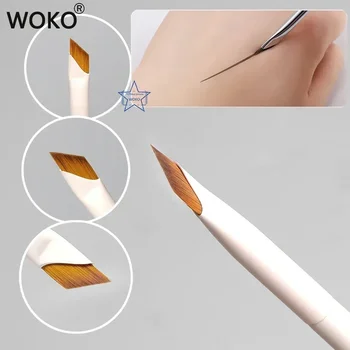Upgrade Blade Eyeliner-Pinsel, ultradünn, feiner Winkelpinsel, flacher Augenbrauenpinsel, Make-up-Pinsel