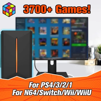 Launchbox Gaming-Festplatten-Retro-Spielekonsole für PS4/PS3/PS2/WiiU/Wii/N64/DC/PS1 für Win PC/Laptop