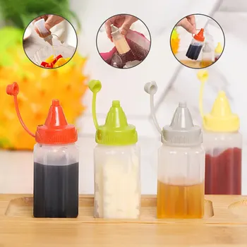 Küche Haushalts sauce Essig Quetsch flasche tragbare Outdoor-Grill Picknick Fest flasche Küche (4 Stück)