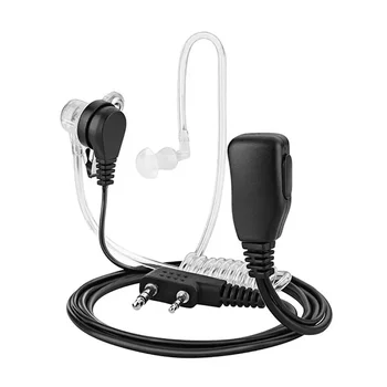 2 Pin PTT MIC Headset Covert Akustische Rohr In-ohr Hörer Für Kenwood TYT Baofeng UV-5R BF-888S CB Radio