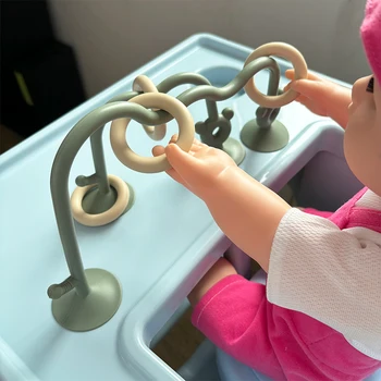 Silikon-Tischspielzeug für Kinder, mit Perlen umwickeltes Baby-Puzzlespielspielzeug für die Früherziehung