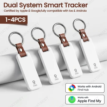 4er-Pack Dual-System Smart-Tracker-Finder, geeignet für IOS und Android, Google Find Hub, tragbare