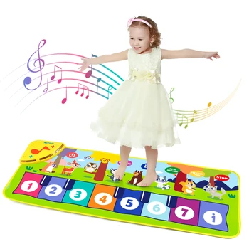 80 x 30 cm Kinder-Musik-Klaviermatte, Tastatur-Tanzmatte, Kleinkind-Bodenbaby mit 8 Tieren Geräuschen