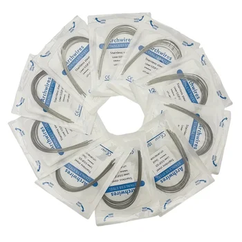 Dental Edelstahl Draht Kieferorthopädische Bögen Super Elastische Eiförmige Von Draht (10 Stück)