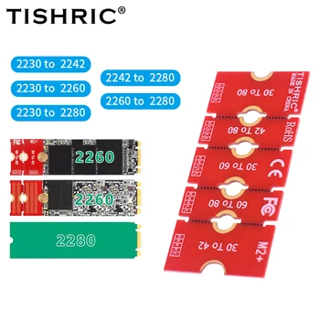 TISHRIC M.2 SSD-Verlängerungsadapter M2 Solid-State-Laufwerk 2230 2242 2260 auf 2280 Verlängerungshalterung