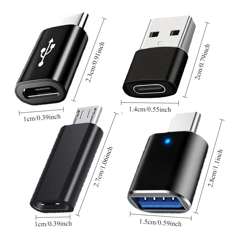 8-teiliges Adapter-Set, USB-Buchse auf Typ-C-Stecker – Bild 2