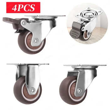 Universal-Lenkrollen, robuste Möbelradrolle, geräuschlose Trolley-Räder für Tisch, Stuhl, Sofa (4 Stück)