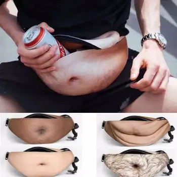 Bier-Bauch-Gürteltasche für Männer und Frauen, Lustige Crossbody-Hüfttasche für Reisen, Wandern, Handy