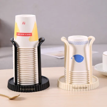 Einweg-Pappbecherhalter für den Haushalt, Desktop-Pappbecher-Aufbewahrungsregal, geeignet für Wohnzimmer