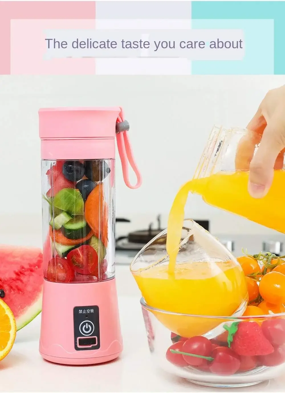 Mini Elektrische Entsafter USB Lade Smoothie Milchshake Maker – Bild 4