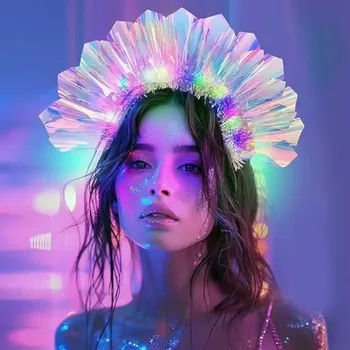 Bühne Party Leistung dekorative Stirnband Laser leuchtende Stirnband Mädchen Frauen Kopfbedeckung Haar Styling