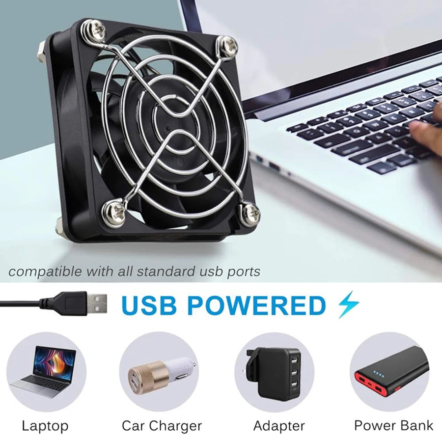 120x120x25mm 80x80x25mm 12V USB Power Cooling Gehäuselüfter – Bild 5