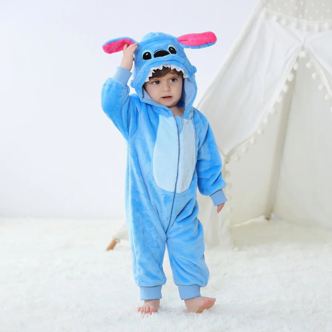 Baby Kigurumi Stich Cartoon Strampler Infant Kinder Tier – Bild 5