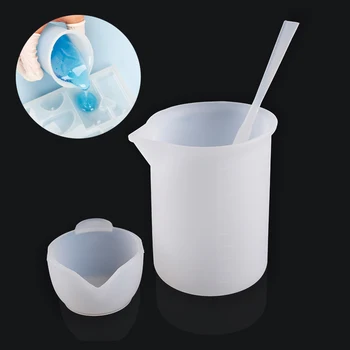 Silikon Mischen Messbecher UV Harz Form für Farbe Ausgießen Tassen DIY Harz Werkzeug Epoxidharz Acryl Farbe