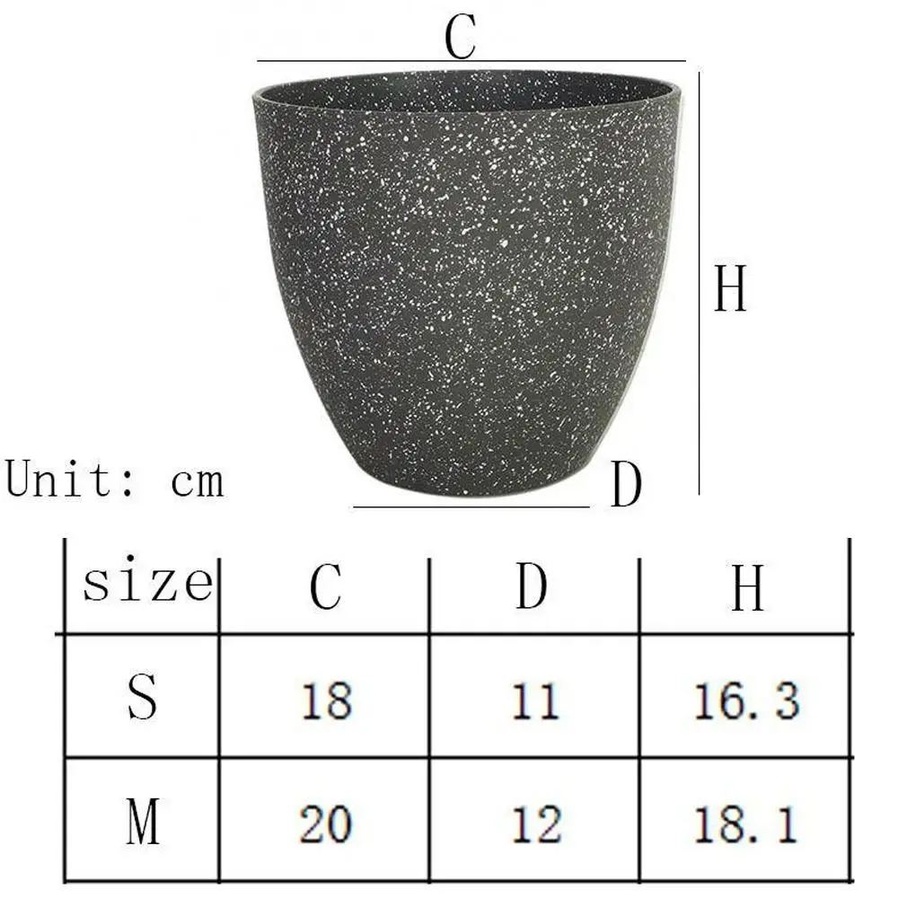 Mattierte Imitation Stein Bonsai Blumentopf Balkon Blumentopf – Bild 6