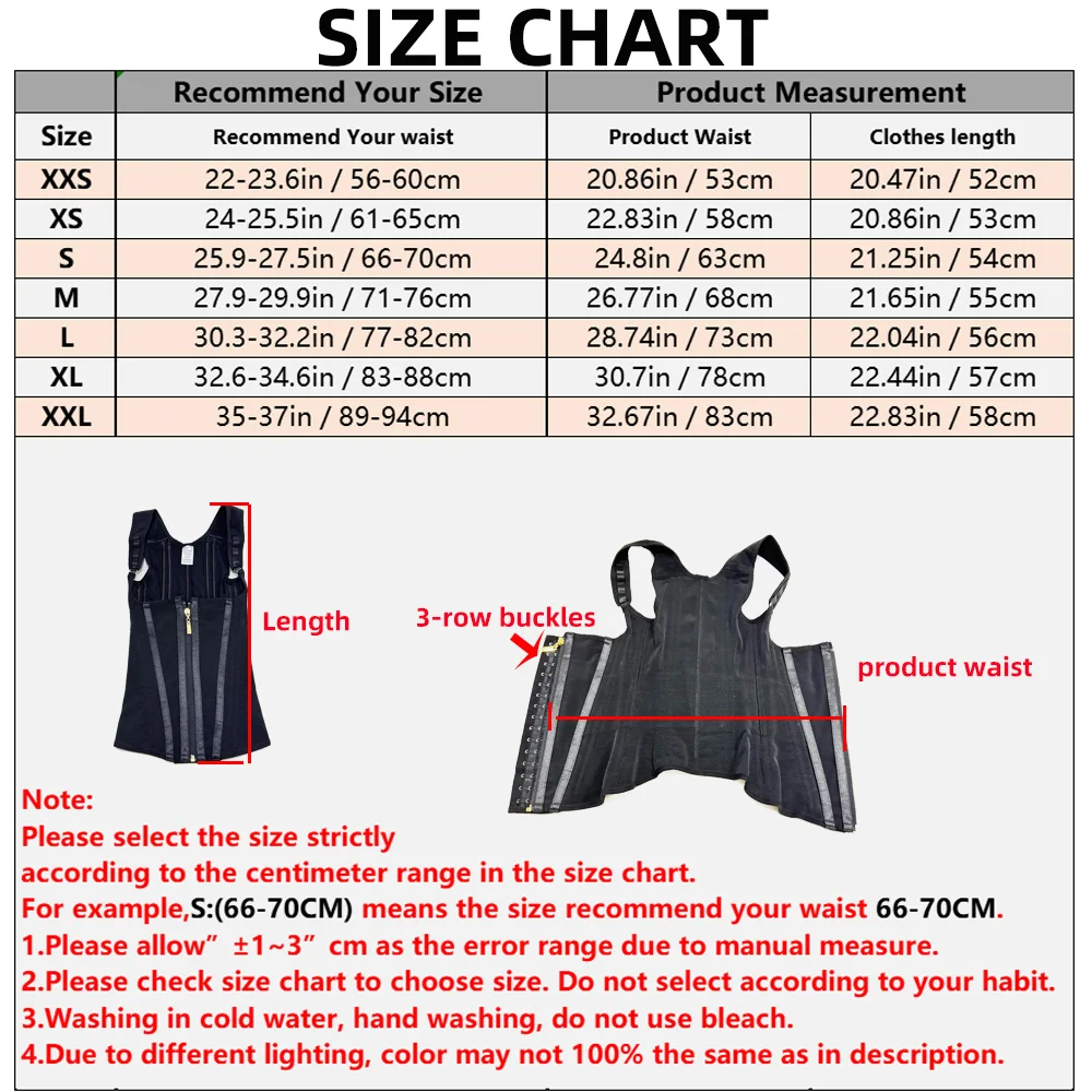 Fajas Body Shaper Shapewear Damen Weste Tops Doppelte – Bild 2