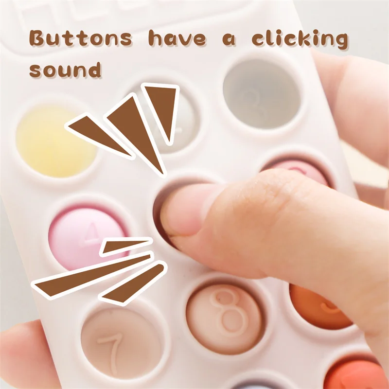 Baby Silikon Handy-Beißring Spielzeug mit Druckknöpfen und – Bild 5