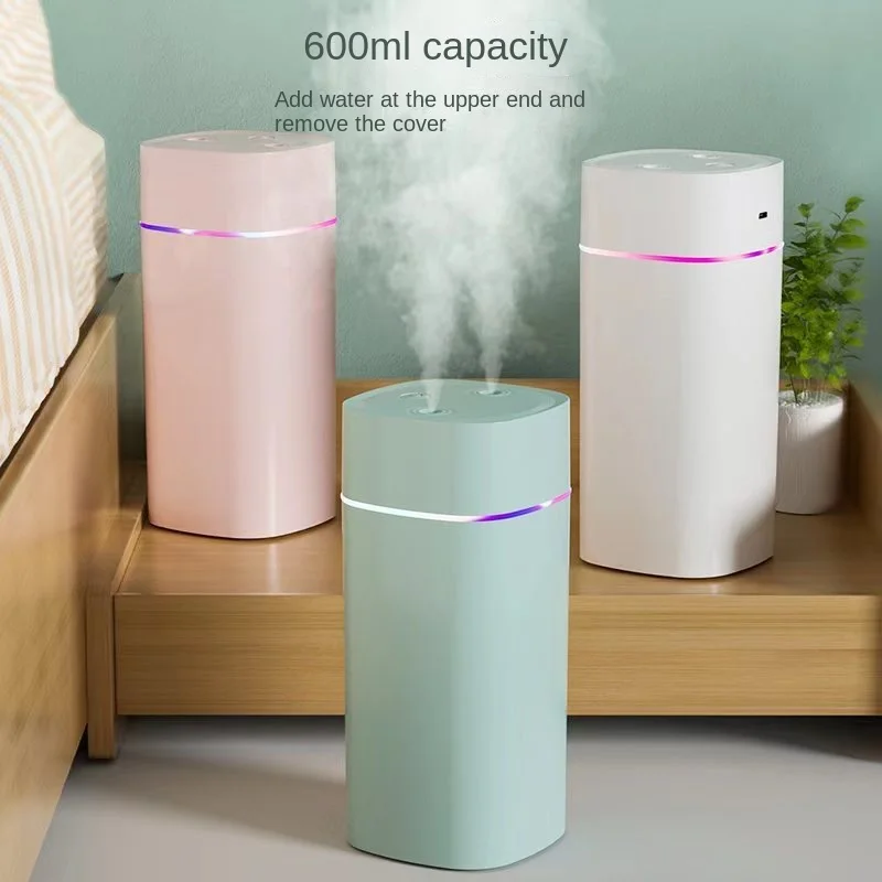 USB-Luftbefeuchter mit zwei Düsen |   600 ml/h Supernebel und
