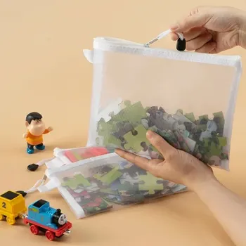 Lagerung Tasche Mesh ZipperToy Baustein Puzzle Sub-paket Kinder Partikel Zipper Transparent Finishing Lagerung