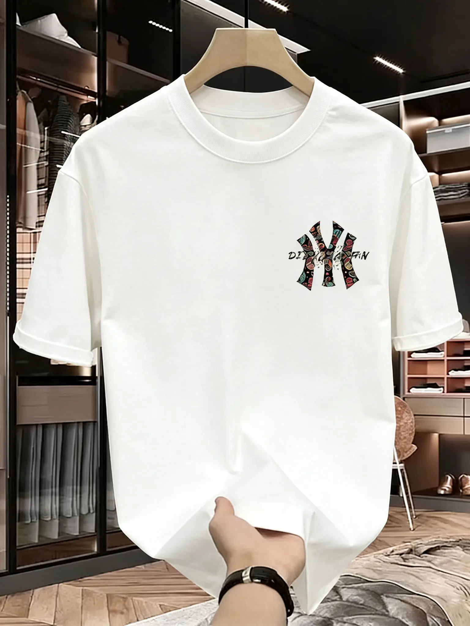 Herren Sommer T-Shirt mit Aufdruck - Hochwertig, Lässig – Bild 2