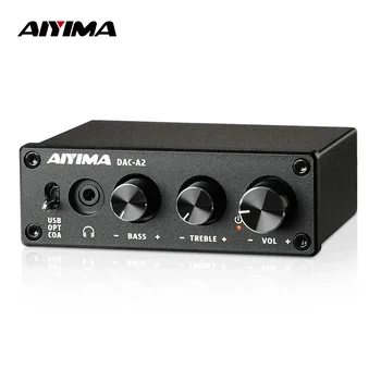 AIYIMA DAC-A2 HiFi-Audio-Decoder USB-Kopfhörerverstärker Koaxialer Optischer Ausgang Stereo-Gaming-DAC