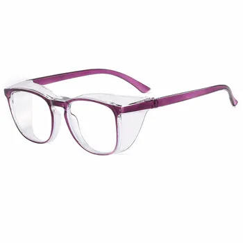 Klare Schutzbrille für Damen, quadratisch, beschlagfrei, blaues Licht blockierende Brille, kratzfestes