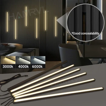 LED-Einbauleuchte, LED-Streifenleuchte für Holzlatten, Wandpaneel in Parallel mit Berührungssensor
