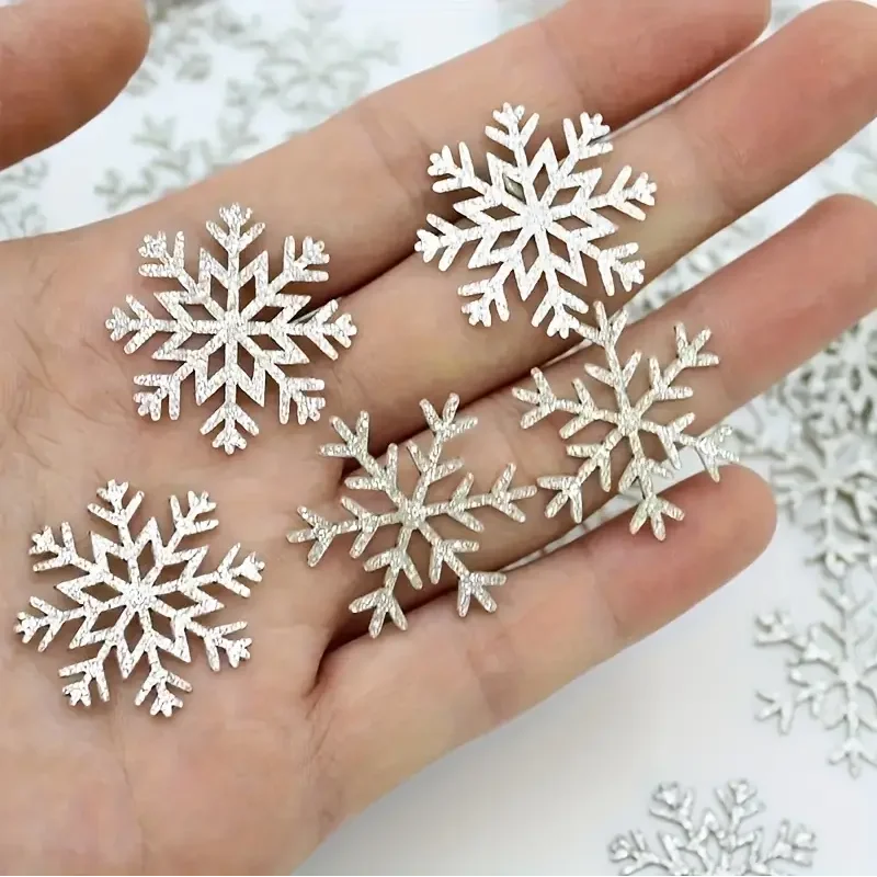 100 Stück Schneeflocken, elegante Winterparty-Dekoration – Bild 2