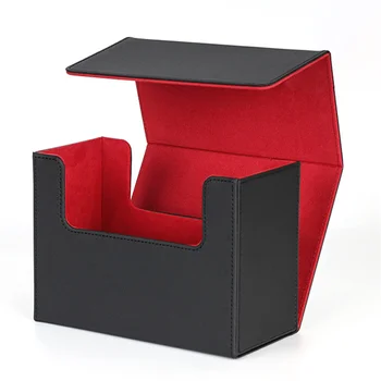 Sammelkartenetui, Deckbox, Aufbewahrungsbox, passend für 80er-Einzelärmelige PU-Leder-Kartendeckhülle