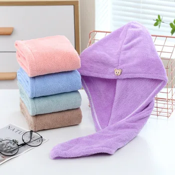 Frauen Langes Haar Schnelltrocknendes Haar Handtuch Weiche Mikrofaser Handtücher Duschhaube Handtuch Bad Hüte