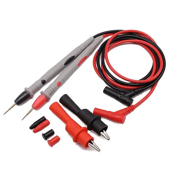 1 Paar Digitalmultimeter-Sonden, weicher Silikondraht, Nadelspitze, universelle Messleitungen