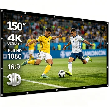 60 72 84 100 120 150 Zoll einfacher faltbarer Projektionswand 100 Zoll Vorhang 16:9 Outdoor Full HD 2K 4K