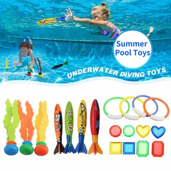 Kinder Sommer Hai Rakete werfen Spielzeug Schwimmbad Tauch spiel Wasser Spaß Spiele Pool Spielzeug Baby Wasser