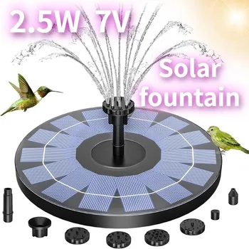 1 W/1,5 W/2,5 W Solarbrunnen für den Außenbereich, geeignet für Gartenteich, Solarbrunnenpumpen-Set mit 6