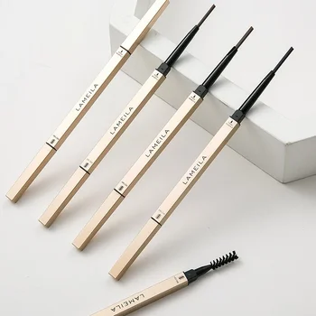 5-farbiger, wasserfester, matter Augenbrauenstift, Make-up, Doppelkopf, langlebig, braun, nicht verschmierend