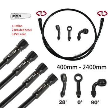 AN3 Geflochtener Bremsschlauch Motorrad Hydraulikkupplungsrohr Hauptzylinder Bremsöl DOT Rohr Racing Motocross