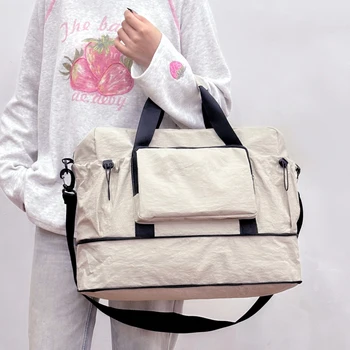 Reisetasche mit großem Fassungsvermögen für Kurztrips, Aufbewahrungsgepäcktasche, tragbare, leichte