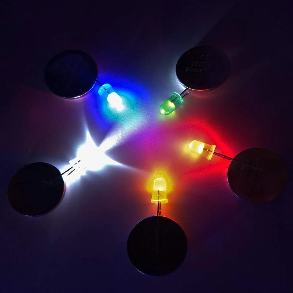 100 Teile/los 3mm 5mm F3 F5 Runde LED Ultra Helle Weiß Grün – Bild 4