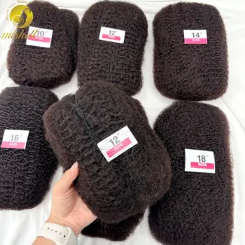 10-18 Zoll 30 oder 50g/Packung Natürliche 4C Afro Kinky Curly Bulk Echthaarverlängerungen ohne Tressen