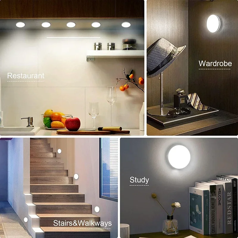 2 ~ 6 Pack Motion Sensor LED Nachtlicht USB Aufladbare 3 – Bild 3