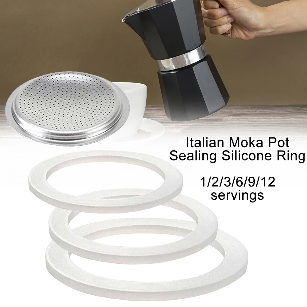 Kaffee Gummiring Silikon Moka Gummidichtung Filter Bildschirm – Bild 4