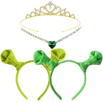 Fiona Cosplay Krone Stirnband Mit Ohr Kostüm Zubehör Verkleidung für Erwachsene Frauen Weibliche Fantasia