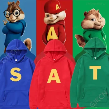 Alvin und die Chipmunks_ The Squeakquel's Pullover Woman Manfashion Drop Shoulder Sweatshirt erhältlich