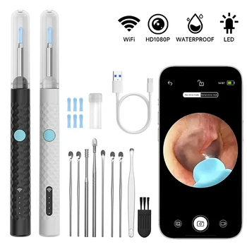 Visuelles kabelloses Otoskop, ultradünn, 4,2 mm Kamera, HD 1080P, Ohrumfang, WiFi-Endoskop für iOS/Android